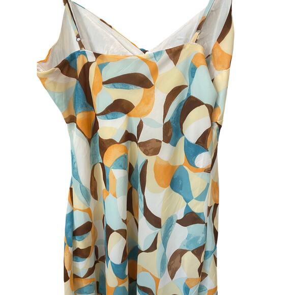 Abercrombie & Fitch Spaghetti Strap Dress – Brown/Blue/White – Size M – EUC - Picture 5 of 9